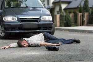 Pedestrian hit by a car in Newark