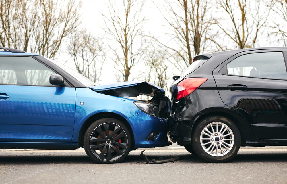 Rear-end car accident